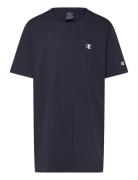 Crewneck T-Shirt Tops T-shirts Short-sleeved Navy Champion