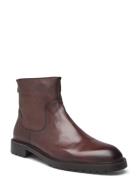 T23-5100 Semskede Boots Snøresko Brown TGA By Ahler