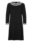 Tindra Dress Knelang Kjole Black Jumperfabriken