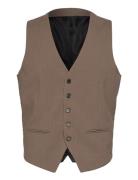 Mens Waistcoat For Suit Dressvest Brown Lindbergh