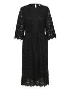 Kaemilia Lace Dress Knelang Kjole Black Kaffe