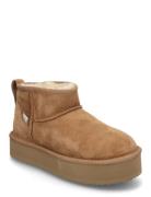 Rhbrisbane Shearling Plateau Boots Shoes Wintershoes Brown Rosemunde