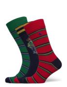 Polo Bear & Striped 3-Sock Gift Set Underwear Socks Regular Socks Khak...