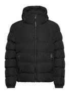 Hooded Sports Puffer Jacket Fôret Jakke Black Superdry