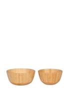 Signe - Bowl, Bamboo, Natural Set Of 2 Home Tableware Bowls & Serving ...