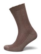 Julia Glitter Socks Lingerie Socks Regular Socks Brown Mp Denmark