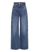 High-Waist Balloon Jeans Bottoms Jeans Wide Blue Mango