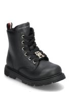 Tommy Hilfiger Lace-Up Ankle Boots Snørestøvletter Støvletter Black To...