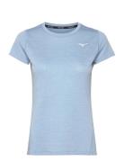 Impulse Core Tee W Sport T-shirts & Tops Short-sleeved Blue Mizuno