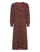 Jeanie Brina Crepe Dress Knelang Kjole Brown French Connection