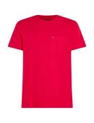 Essential Solid Pocket Tee Tops T-shirts Short-sleeved Red Tommy Hilfi...