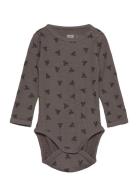 Hmlbambo Body Ls Langermet Bodysuit Brown Hummel