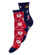 Onlchristmas 2-Pack Sock Box Acc Lingerie Socks Regular Socks Navy ONL...