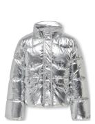 Kogpearl Puffer Jacket Otw Fôret Jakke Silver Kids Only