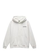 Linth Hoodie Tops Sweat-shirts & Hoodies Hoodies Cream Napapijri