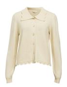 Objlene Ls Re Cardigan E Au 24 Tops Knitwear Cardigans Cream Object