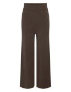 Yasfonny Hw Knit Pant S. Noos Bottoms Trousers Wide Leg Brown YAS