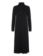 Regine Dress Wool Cotton Knelang Kjole Black Naja Lauf