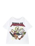 Nmmjac Kungfupanda Nreg Ss Top Box Sky Tops T-shirts Short-sleeved Whi...