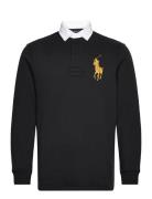 The Rl Fleece Big Pony Rugby Tops Polos Long-sleeved Black Polo Ralph ...