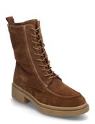 Greg Shoes Boots Ankle Boots Laced Boots Brown Wonders