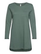 Nightie Ls Pocket Nattkjole Green Hunkemöller