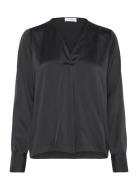 Lr-Gale Tops Blouses Long-sleeved Black Levete Room