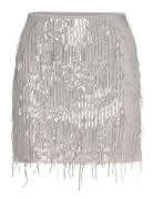 Onlspacy Short Sequins Skirt Wvn Kort Skjørt Silver ONLY