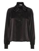 Estellemw Scarf Blouse Tops Blouses Long-sleeved Black My Essential Wa...