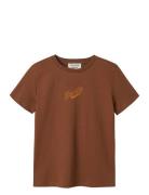 Nkmrancher Nreg Ss Top Tops T-shirts Short-sleeved Brown Name It