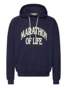 Marathon Regular Navy Hoodie Tops Sweat-shirts & Hoodies Hoodies Navy ...