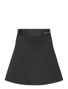 Logo Tape Flare Punto Skirt Dresses & Skirts Skirts Short Skirts Black...