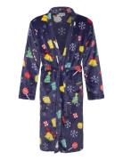 Cute Christmas Robe Blue Morgenkåpe Badekåpe Blue Christmas Sweats