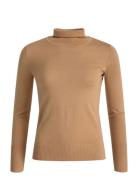 Merino Wool Knit, Krolly 1 Tops Knitwear Turtleneck Beige Ivo Nikkolo