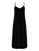 Lrl Sl.less V-Neck Long Gown Velvet Nattkjole Black Lauren Ralph Laure...