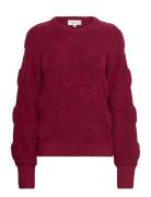 Bibian Heart Pullover Tops Knitwear Jumpers Red Fabienne Chapot