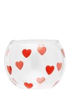 Classic Love Tea Light Holder Home Tableware Glass Drinking Glass Red ...