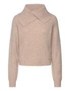 Fiona Knit Sweater Tops Knitwear Jumpers Beige MAUD