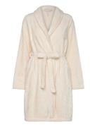 Fleece Bathrobe Morgenkåpe Cream Hunkemöller