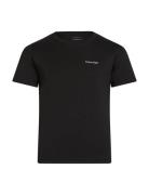 Chest Inst.logo Ss T-Shirt Tops T-shirts Short-sleeved Black Calvin Kl...