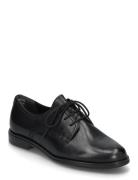 Women Lace-Up Mokasiner Lave Sko Black Tamaris