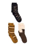 3-Pack Socks Socks & Tights Socks Brown Minymo