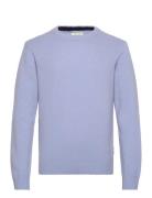 Cfkarl Lambswool Crew Neck Kni Tops Knitwear Round Necks Blue Casual F...