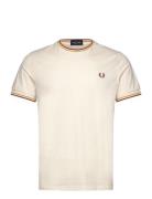 Twin Tipped T-Shirt Designers T-shirts Short-sleeved Cream Fred Perry