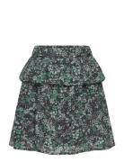 Skirt Flower Dobby Dresses & Skirts Skirts Short Skirts Green Creamie