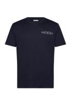 Printed Graphic Ss T-Shirt Tops T-shirts Short-sleeved Navy GANT