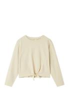 Nkfvaya Ls Loose Top Tops T-shirts Long-sleeved T-shirts Cream Name It