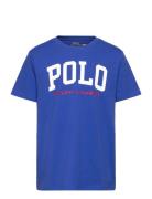 Logo Cotton Jersey Tee Tops T-shirts Short-sleeved Blue Ralph Lauren K...