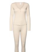 L/S Henley & Legging Pyjamas Cream Calvin Klein