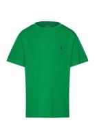 Cotton Jersey Crewneck Tee Tops T-shirts Short-sleeved Green Ralph Lau...